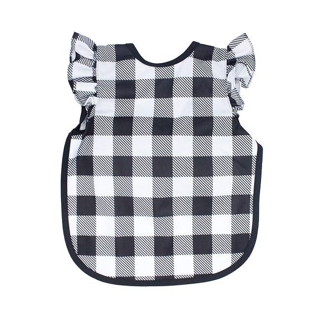 BapronBaby Flutter White Buffalo Plaid Bapron by BapronBaby