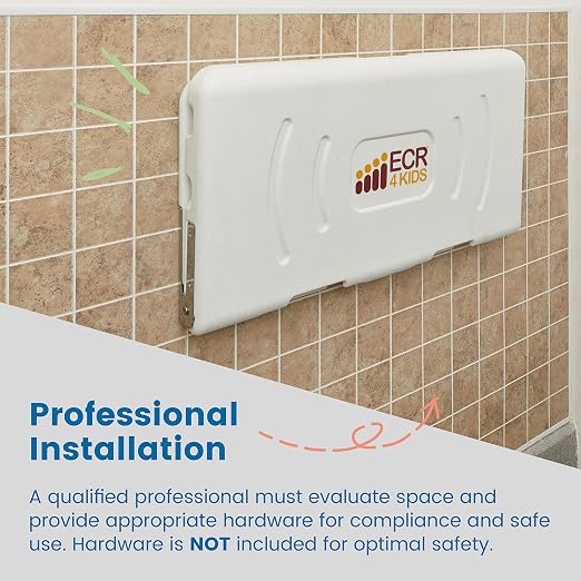 ECR4Kids Horizontal Wall-Mounted Changing Station, Baby Changer - Image 6