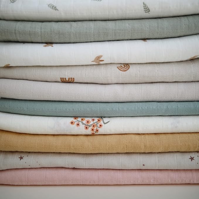 mushie Muslin Baby Swaddle Blanket | 100% Organic Cotton - Image 6