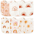 Zainpe 6Pcs Snap Muslin Cotton Bibs by Zainpe