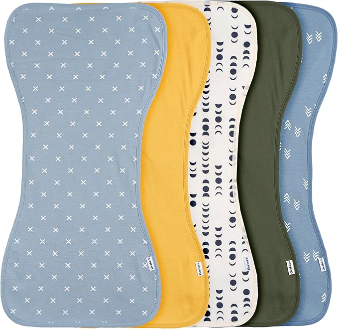 Gerber Baby Unisex Burp Cloths 5-Pack, Size 10.5" x 21" by Gerber