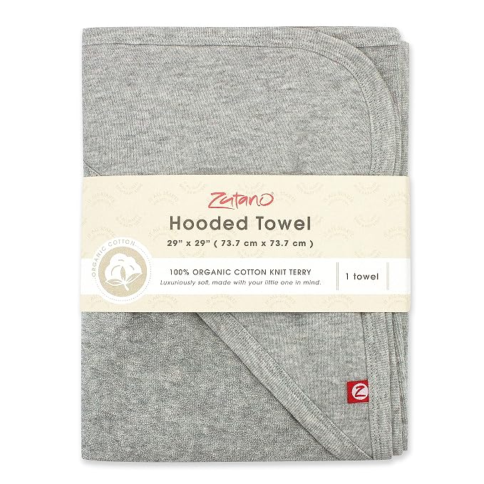 Zutano Hooded Baby Towels, Organic Cotton Baby Bath Towel, Ultra Soft and - Image 2
