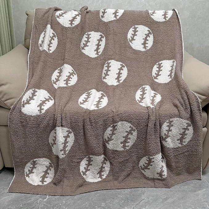 Cozy Baseball Pattern Blanket Perfect Lightweight Bedding - Image 2