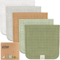 5-Pack Cotton Muslin Burp Cloths Baby Girls, Boys by KeaBabies