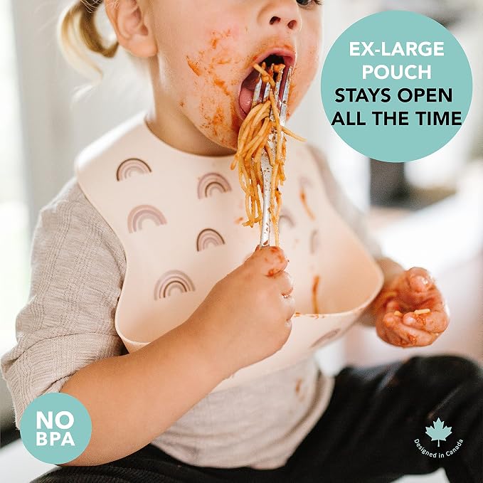 Loulou Lollipop Soft, Waterproof Silicone Feeding Bib - Image 5