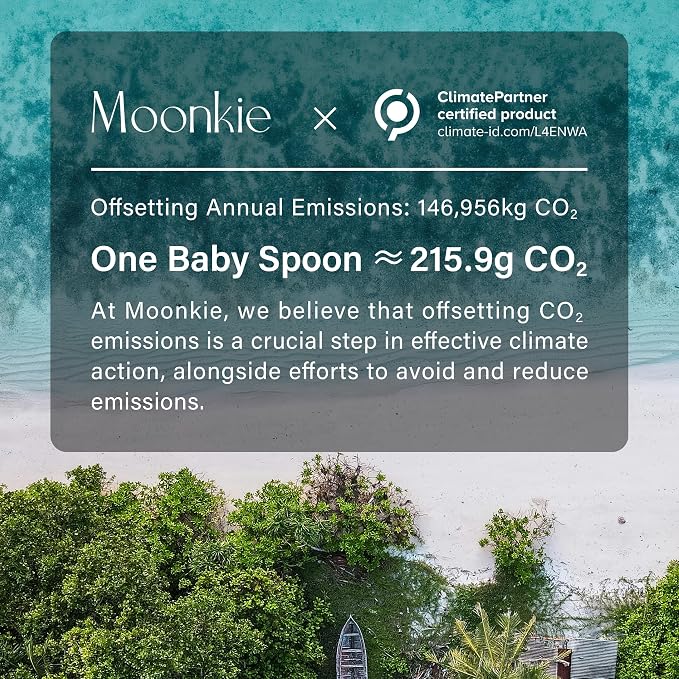 Moonkie Silicone Baby Spoons Set of 4, Two Sizes Feeding Spoon - Image 9